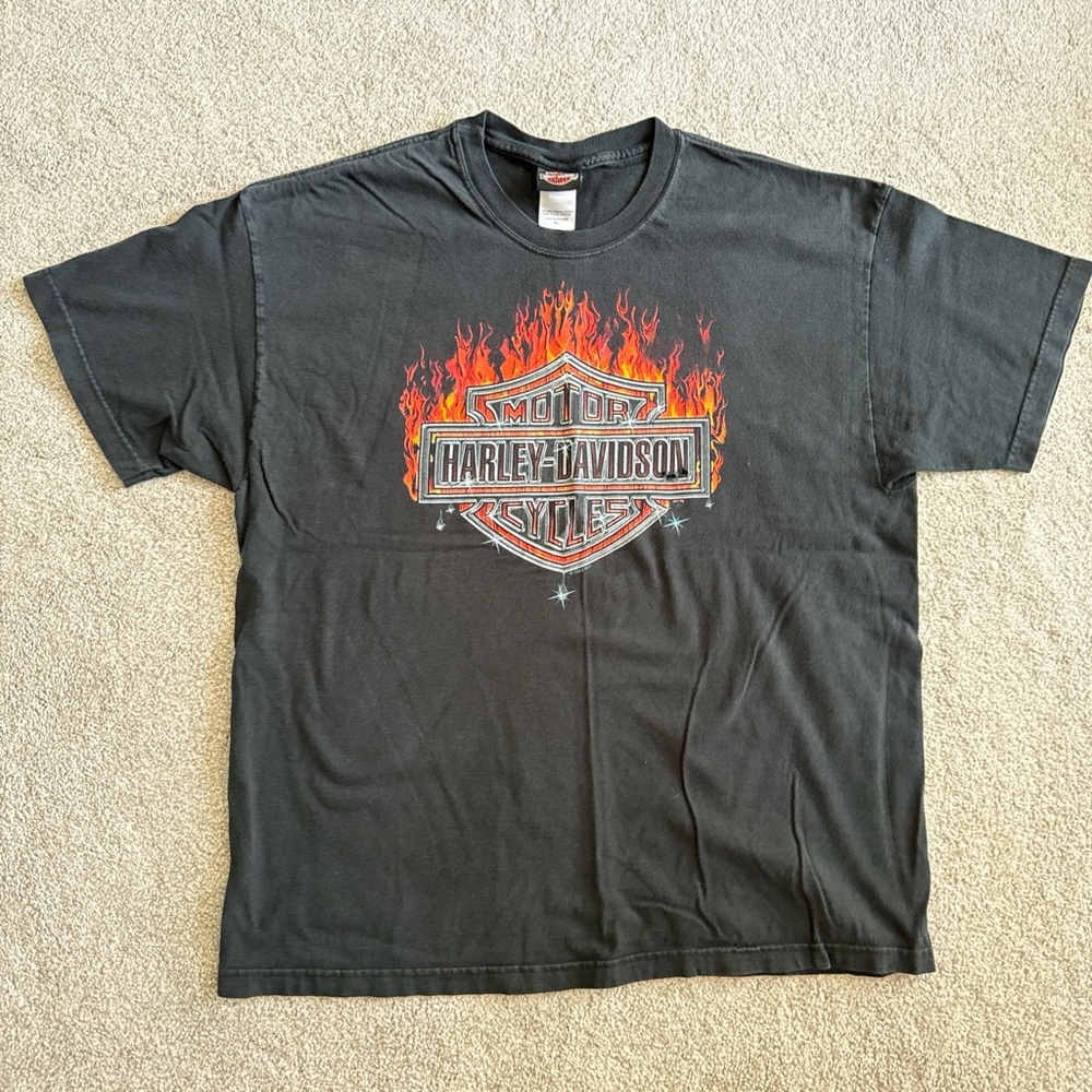 Harley Davidson Flames Logo - Bahamas
Small holes by chest